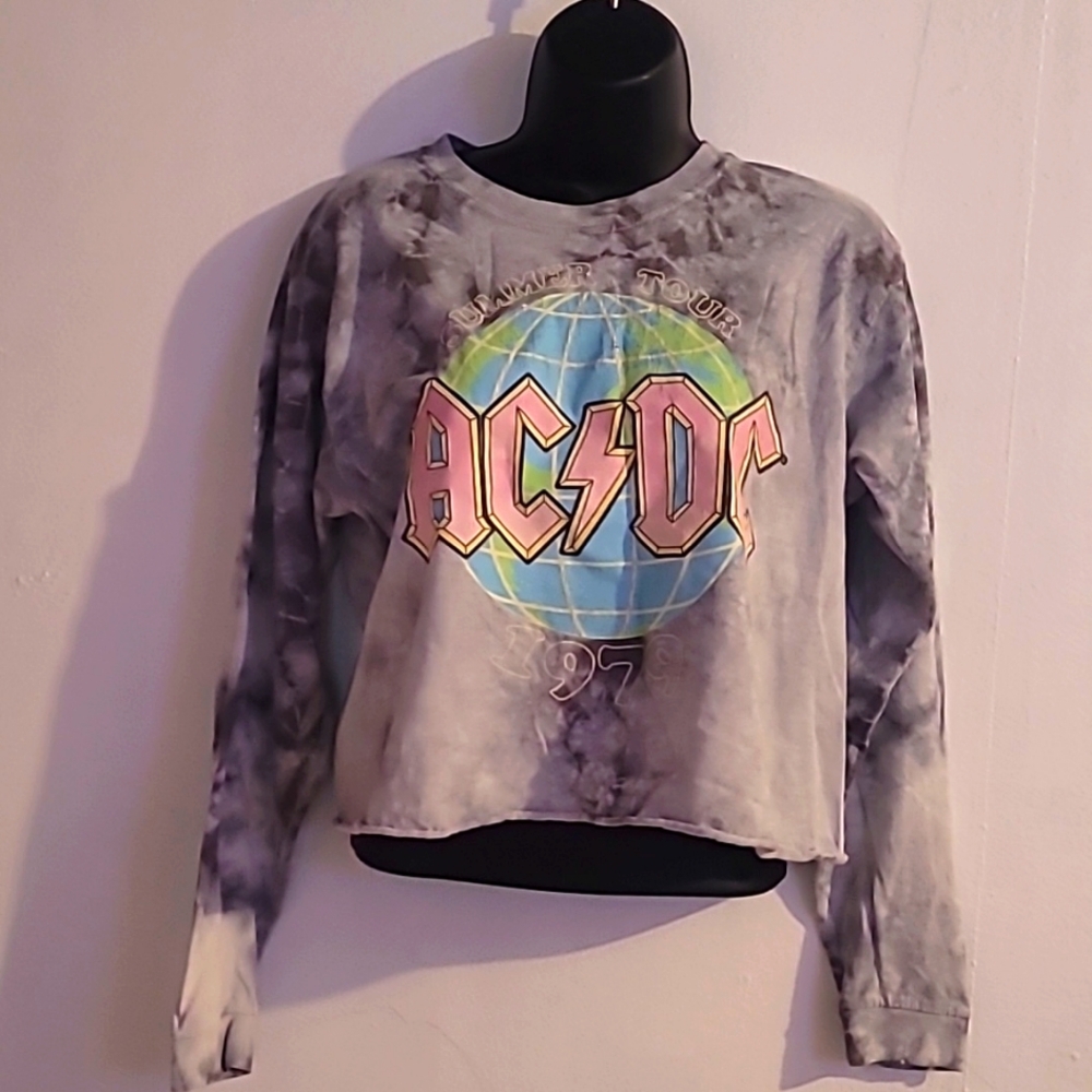 AC/DC Tie-Dye Long Sleeve Top